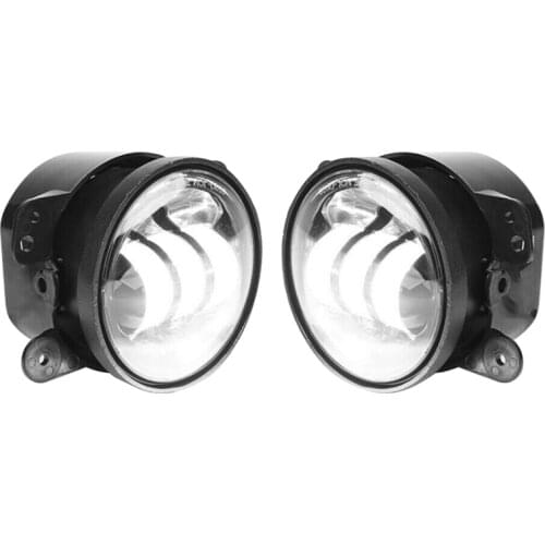 4 Inch Fog Light White Light Off-Road Vehicle Front Bumper Modification 30W LED Fog Light for 07-18 for Jeep Wrangler JK
