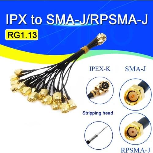 5PCS Antenna Converter Cable U.FL/IPX to SMA Male Connector RG1.13 Pigtail Cable SMA Plug to IPEX Antenna WiFi Cable RP-SMA-J