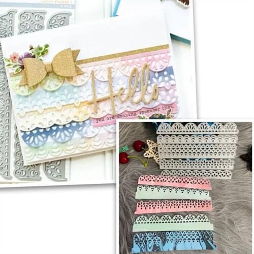 5 pcs set lace flower border edge die Metal Cutting Dies DIY Scrapbook Paper Cards Embossing Craft Die Cut handmade craft