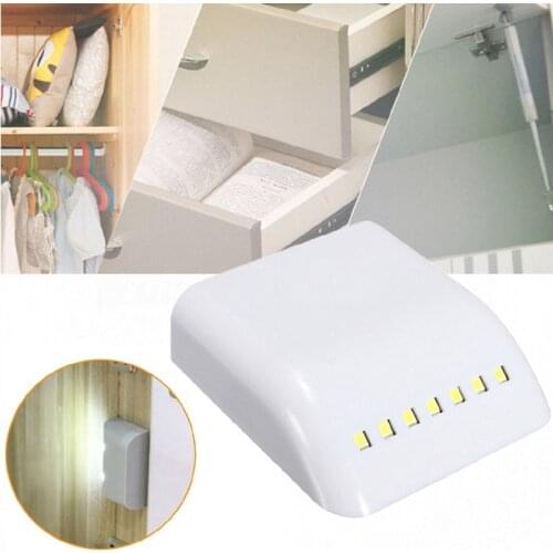 7 LED PIR Motion Induction Sensor Light Night Lamp Kitchen Inner Hinge Drawer Cupboard Wardrobe Closet Under Cabinet Lighting