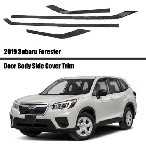 For Subaru Forester 2019 2020 Car Styling Cover ABS Carbon Side Door Body Trim Frame Stick Strip Streamer Molding Accessories