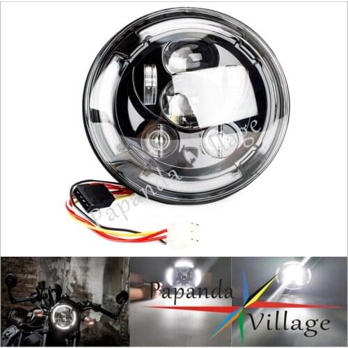 For Ducati Scrambler Full Throttle/Urban/Desert Sled/Icon 2016-2018 Motorcycle LED Headlight DRL Hi/Lo Beam HeadLamp Front Light