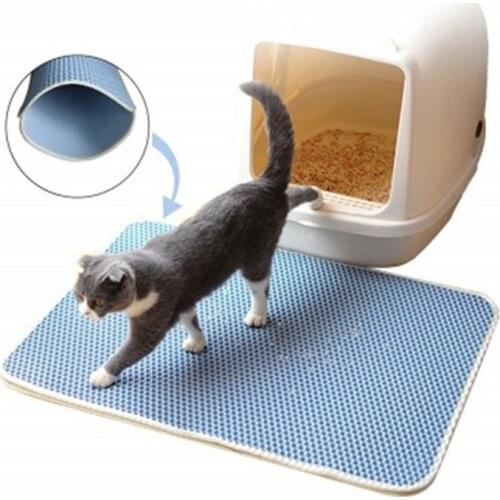 Waterproof Pet Cat Litter Mat Double Layer Non-Slip Pad Sand Cat Toilet Foldable Cats Mat Pet Litter Cat Mat Clean Accessories