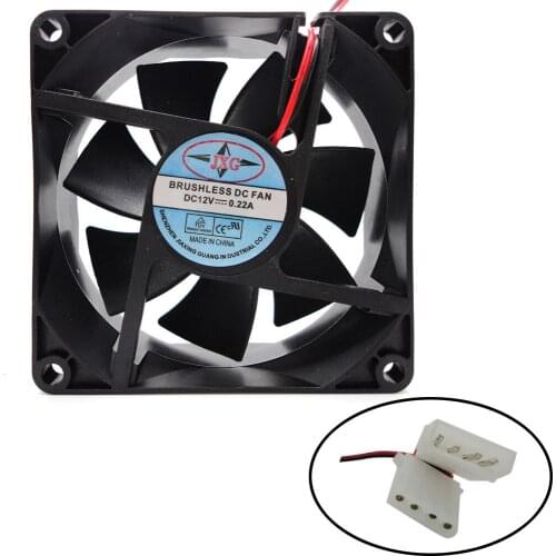 1 pc 80 x80x 25mm Computer Cooling Fan With 7 Blades 12V 4Pin DC Brushless PC Computer Case Cooling Fan 1800PRM CPU Cooling Fans
