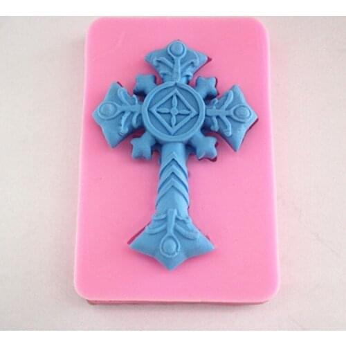 Luyou 3D Jesus On The Cross Fondant mold Silicone Fondant Mould Cake Decorating Baking Tools Kitchen Accessories FM113