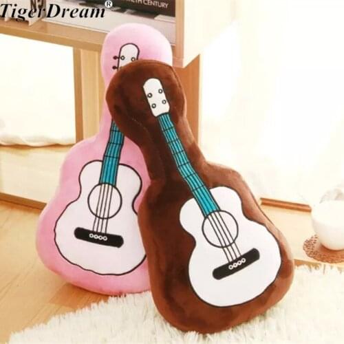 Super Soft PP Cotton Stuffed Guitar Plush Toys Musical Instruments Cushions Creative Dolls Sleeping Pillows For Children 3 Size