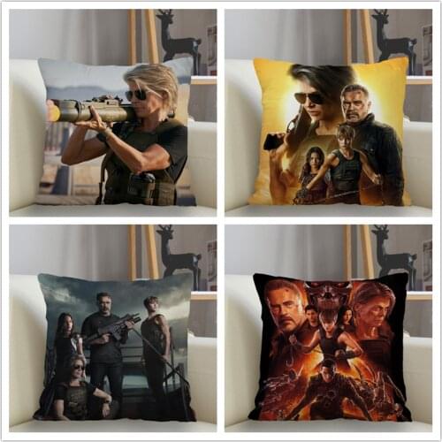 Musife Custom Terminator Dark Fate Pillowcase Home Decoration 45*45cm Zipper Square Pillowcase Throw Pillow Cover Drop Shipping