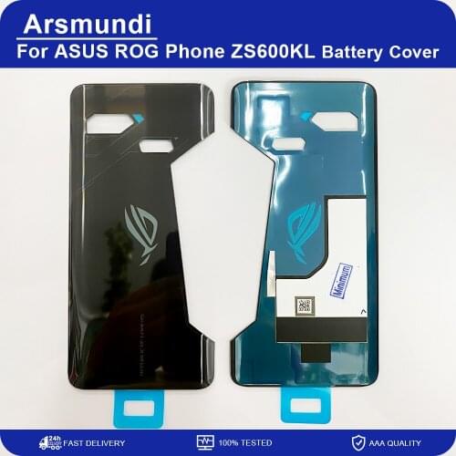 Original 6.0 For ASUS ROG Phone ZS600KL Z01QD 3D Glass Back Battery Cover Housing With Adhensive Sticker For ROG Phone