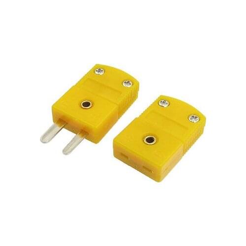 Pair RTD Circuits Male Female Contact Thermocouple Plugs Orange