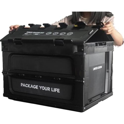 Vegetable shipping recycling black easy fold plastic playing card bin box storage