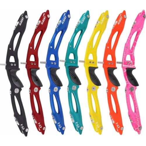 1X 25" ILF Recurve Bow Riser Right Hand 3K Carbon Fiber Handle Traditional Take Down Bows ILF Riser CT-1