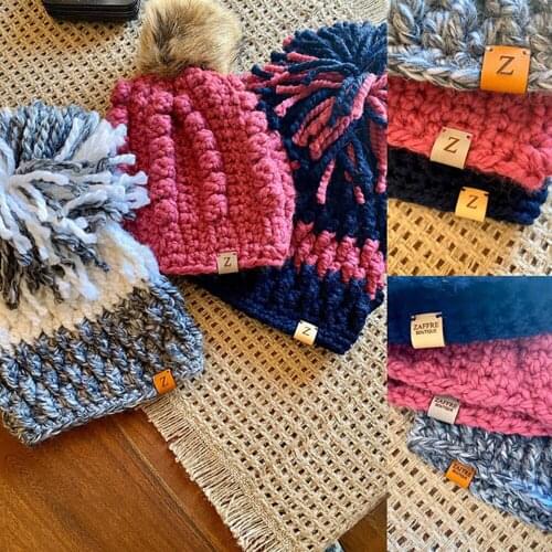 Custom Cork Leather Labels,Personalized Knitting Labels, Labels for Handmade Products,Knitting Labels