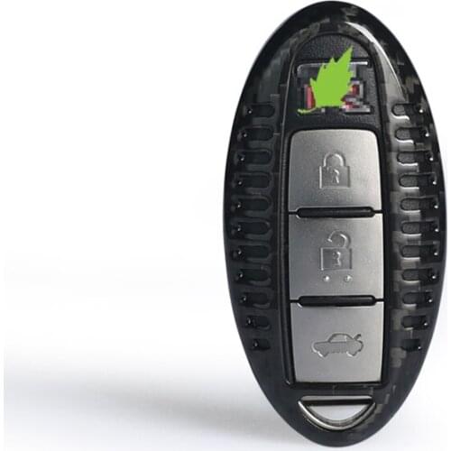 QHCP Genuine Carbon Fiber 3 Buttons Car Key Shell Case Cover For NISSAN Teana X-Trail Sylphy Sunny Qashqai Tiida GTR Car Styling