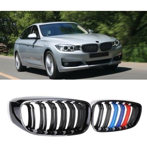A Pair Racing Grille For BMW 3 Series GT F34 Gran Turismo Front Bumper Kidney Grilles 328i 330i 335i 340i 2013-2020