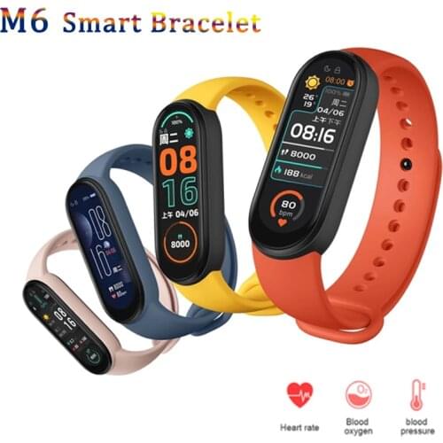 M6 Smart Watches Smart Band Sport Fitness Tracker Pedometer Heart Rate Blood Pressure Monitor Bluetooth Bracelet Men Women M6