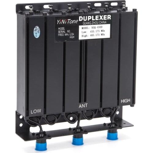 UHF 400-470MHz 50W Duplexer With Pre-Tuned Low Frequency 455.174MHz & High Frequency 465.175MHz & N Female Connectors