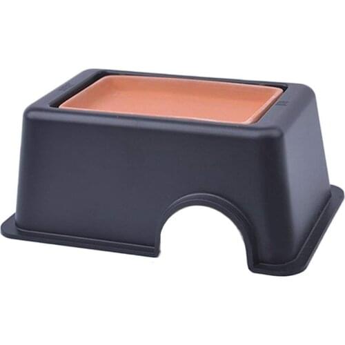 Reptile Hideout Box Humidifier Caves Water Supply with Sink Basin for Lizards Turtles Reptiles Amphibians Small Snake