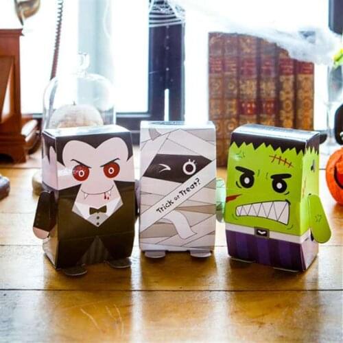 Funny cartoon cookie gift box candy box biscuit cake food box personality DIY Halloween party party decoration supplies