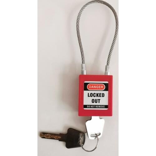 Steel Wire Padlock lockout steel rope lock danger lockout padlock
