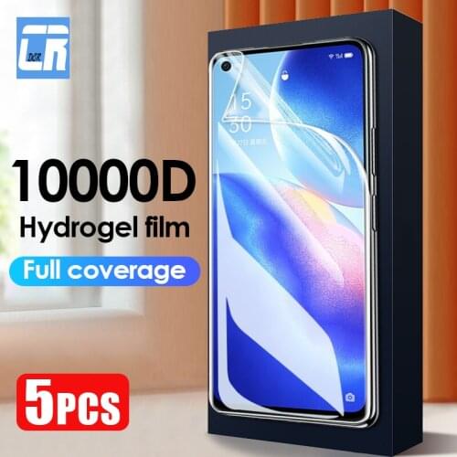 1-5pcs Screen Protector Hydrogel Film For OPPO Reno 6 3 2 5 Find X2 Lite X3 Neo Pro A15 A53 A52 A72 Protective Film No Glass
