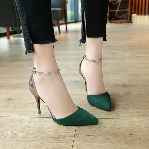 Spring and Autumn Womens Heeled Shoes Pointy toe and mature sexy temperament Elegant office dating womens high heels U22-72