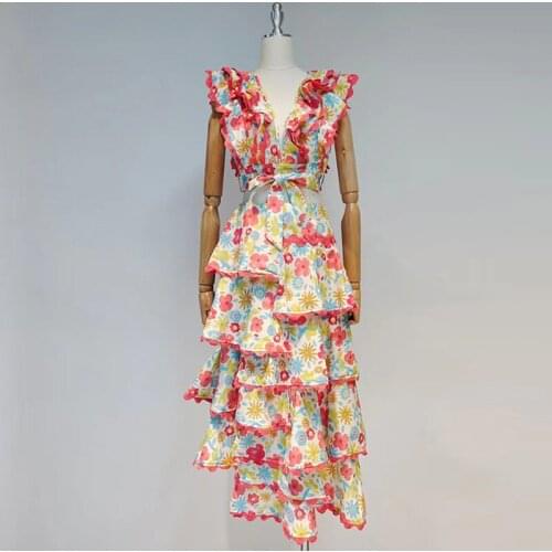 High Waist Ruched Skirts Casual Sets For Women V Neck Sleeveless Lace Up Shirt New Vintage Print Two Piece Set