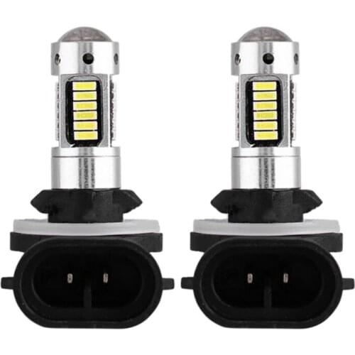 1 Pair 881/880 H27 Bulb Super Bright 6500k LED Auto Driving Light Car Fog Lights