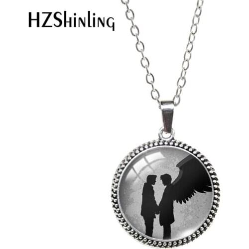 2020 Glass Cabochon Necklace Supernatural Destiel Patterns Antique Necklace Dome Pendants Jewelry
