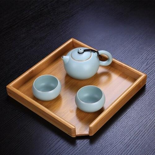 24x24x3cm simple eco friendly bamboo tea tray wood crafts tea mat tea box tea tea box tea set accessories cup holder