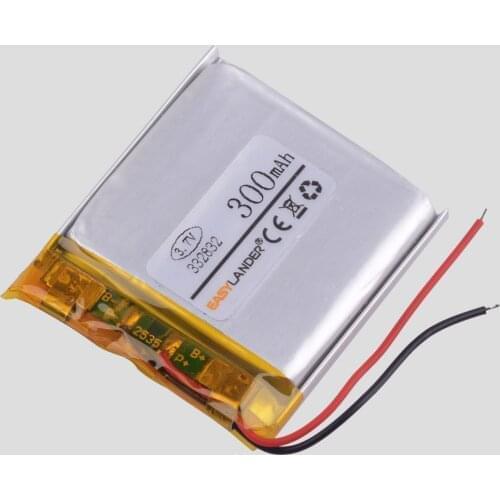 332832 3.7V 300MAH lithium polymer battery for recorder IBOX-GT885 300r auto-register atp registrar