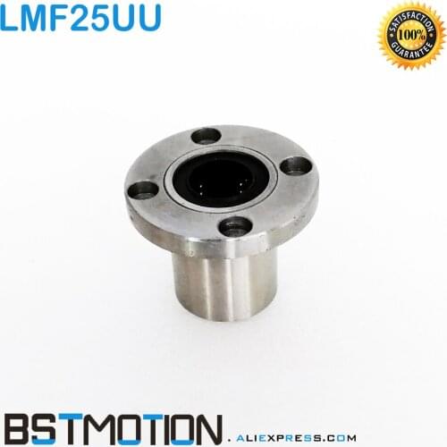 4pcs/lot LMF25UU Round Flange Linear Ball Bearing for 25mm Linear Shaft CNC