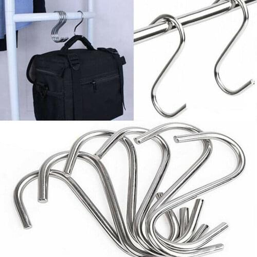 5Pcs Metal S-Shaped Hooks Kitchen Storage Holders Clasp Sundries Organizer Cast Iron Hanging S Clothes Bag Hanger