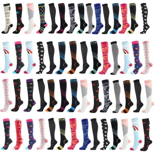 58 Styles Of Unisex Compression Stockings, Bicycle Socks Suitable For Marathon Running, Diabetes, Varicose Veins, Edema