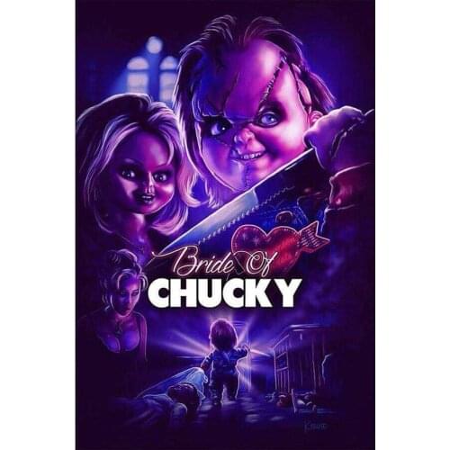 New 5D DIY Full Square/Round Diamond Painting Cartoon "Bride Of Chucky" 3D Embroidery Cross Stitch Mosaic Home Decor Gift YC31