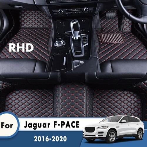 RHD Car Floor Mats For Jaguar F-PACE 2020 2019 2018 2017 2016 Carpets Custom Auto Styling Accessories Interior Covers Parts