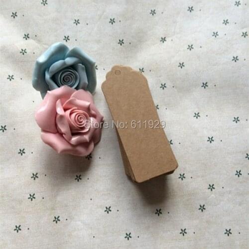 Free shipping custom clothing printed tag/shape cutting labels/3x8.5CM,500pcs a lot blank kraft paper tag,DIY gift hang tag