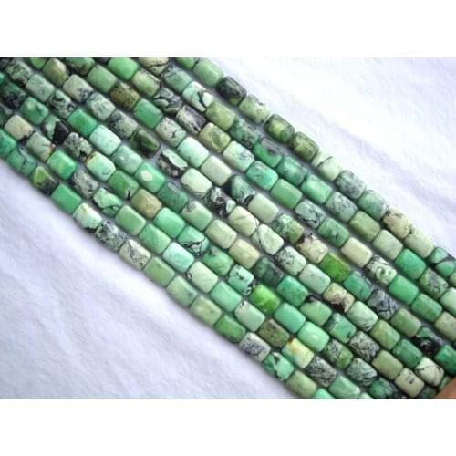 Natural Green Grass Stone Flat Rectangle 10*14mm Loose Beads For Jewelry Making DIY Bracelet Necklace Earrings