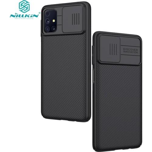 For Samsung Galaxy M31S Phone Case,NILLKIN Camera Protection Slide Protect Cover Lens Protection Case for Galaxy M31S