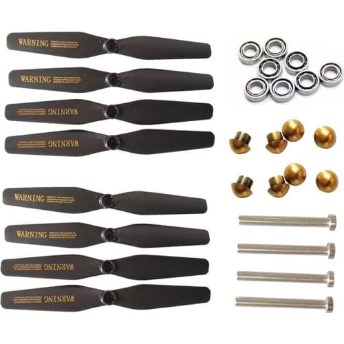 VISUO XS812 xs809s GPS RC Drone part 2set blades propeller + shaft + upgrade bearings RC Quadcopter Spare Parts