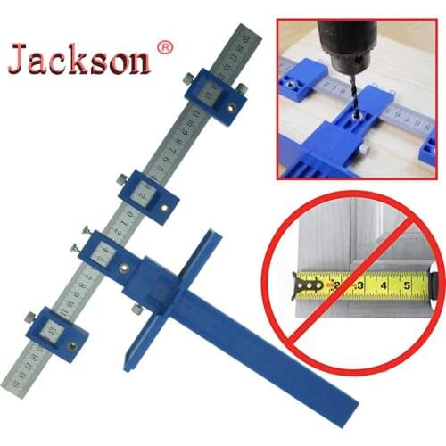 Dual metric and imperi Aluminum Alloy Tools Drill Guide Sleeve Cabinet Hardware Jig Drawer Pull Wood Drilling Dowelling Too