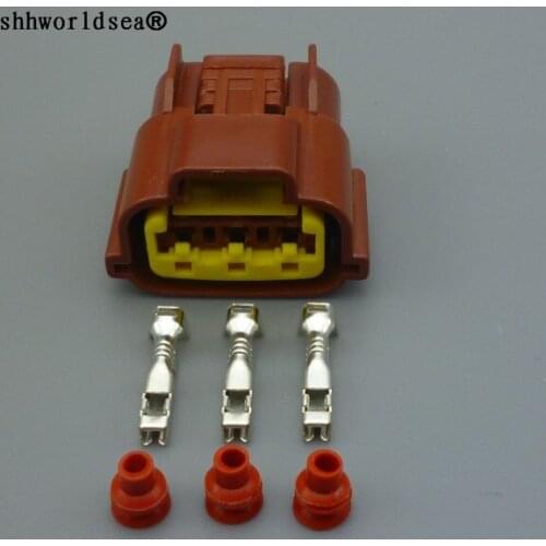 Worldgolden 3 Pin 6098-0142 Automotive Ignition Coil Plug Female Socket TPS Throttle Position Sensor Connector For Nissan