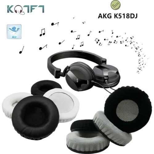KQTFT round flannel 1 Pair of Replacement Ear Pads for AKG K518DJ Headset EarPads Earmuff Cover Cushion Cups