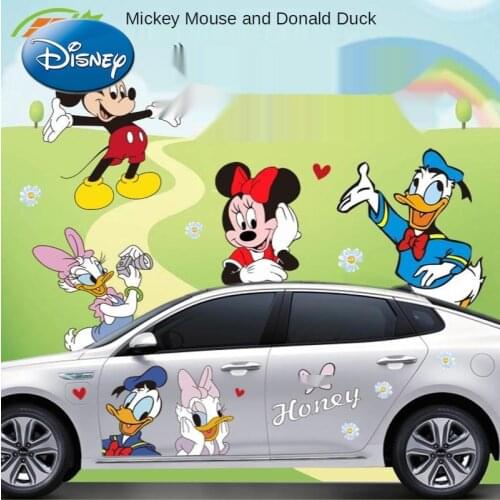 Disney Minnie Donald Duck Daisy Creative Body Sticker Scratch Decorative Car Sticker Car Sticker Personality Cute Cartoon