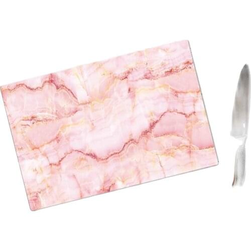 Pink Marble Looking Glass Cutting Board