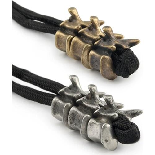 1pcs Vintage Bone Brass Knife Beads Copper Paracord Bracelet Accessories Vertebrae DIY Paracord Bead