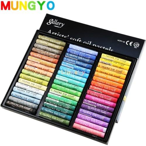 MUNGYO Gallery Soft Oil Pastels Set 48 Colors ,MOPV-48,Artists' Oil Pastels,professional Quality, with Outstanding Smooth Touch