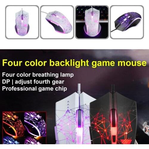 Practical PC Mouse Precise Tracking Sensitive Computer Accessories Precise Tracking 3200DPI RGB Wired Mice