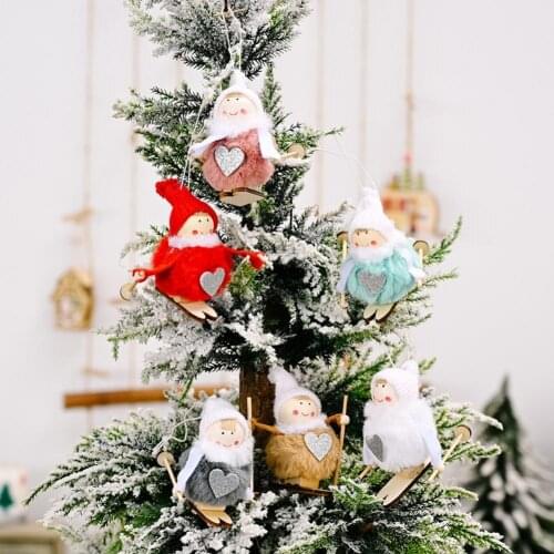 Hanging Ornament Ski Snowman Design Cute Xmas Tree Pendant DIY Craft Christmas Decor Gift for Home Christmas Tree Ornament