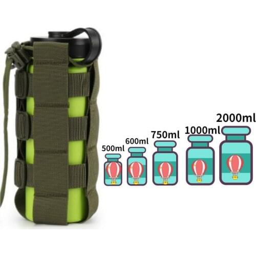 Portable Water Bottle Outdoor Military Hiking Belt Holder Kettle Bag Adjustable Outdoor Tactical Camouflage Water Bottle Pouch