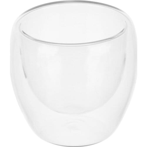 1pc Clear Double Wall Mug Cup Coffee Glass Tea Mugs Glass 80ml For Home Party Juice Wine Drinkware Supplies